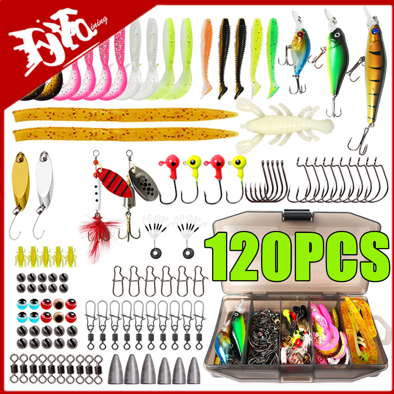 Fishing Lure Spoon - New 120PCS Fishing Lure Set Soft