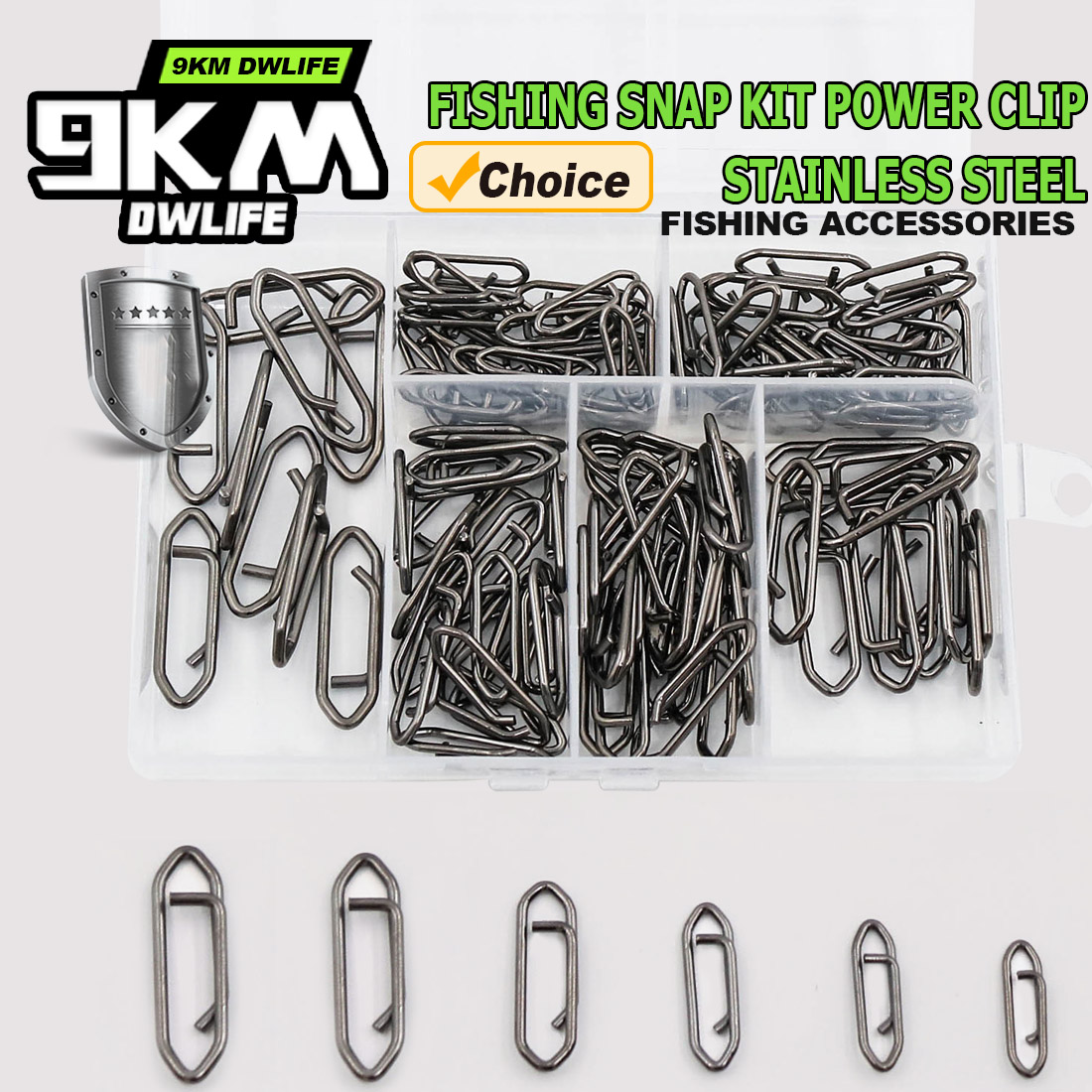 Fishing Lure Kit - 9KM Fishing Snap Kit 110pcs Power