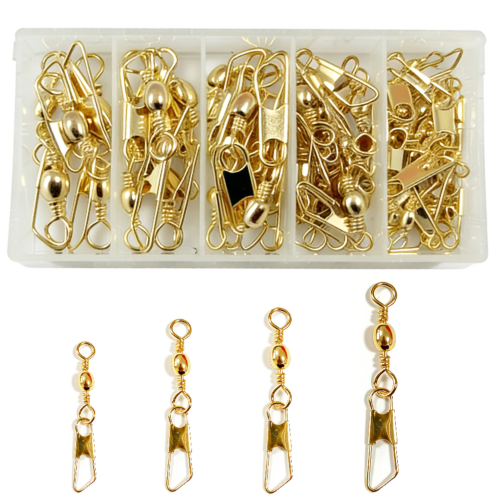 50Pcs Gold Fishing Barrel Swiv – Fishing Lure Accessories Bewertung und Preis