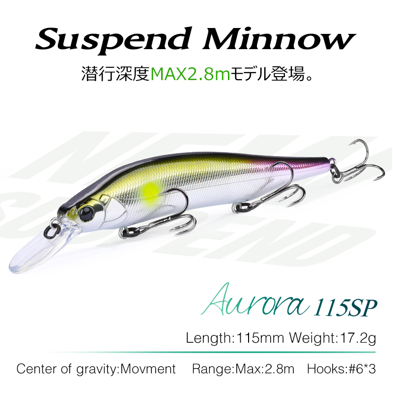 TSURINOYA 115mm 17.2g Suspendi – Fishing Lure Jerkbait Bewertung und Preis