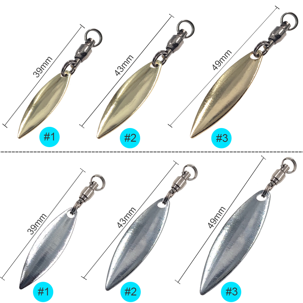 10pcs Willowleaf Blades Spinne – Fishing Lure Blade Bait Bewertung und Preis