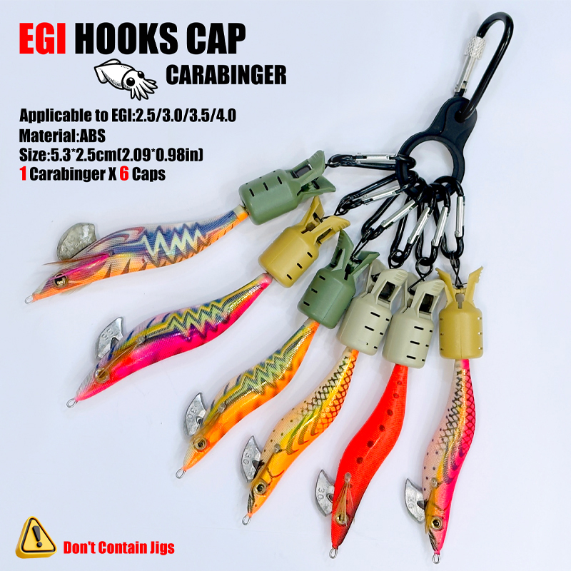 Squid Jig Hook Caps and Carabi – Fishing Lure Jig Bewertung und Preis