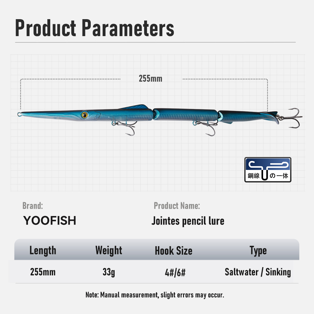 YOOFISH Jointed Pencil Bait 3  – Fishing Lure Popper Bewertung und Preis