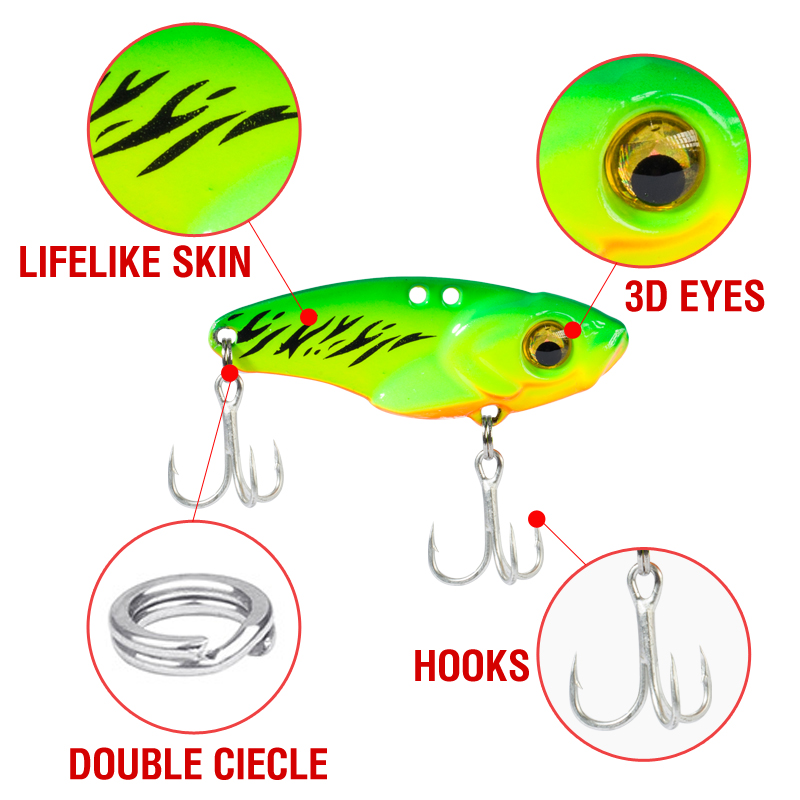 6PCS Metal VIB Lure 5g 7g 10g  – Fishing Lure Spinnerbait Bewertung und Preis