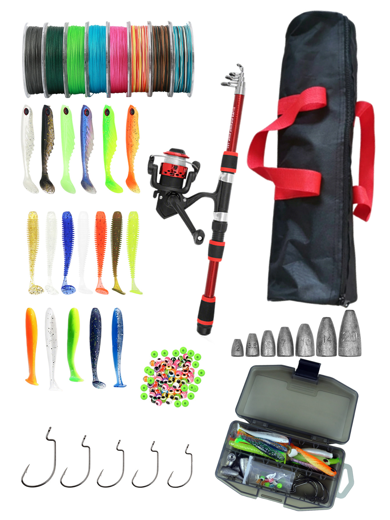 Fishing Rod Reel Combos Collap – Fishing Lure Spinner Bewertung und Preis