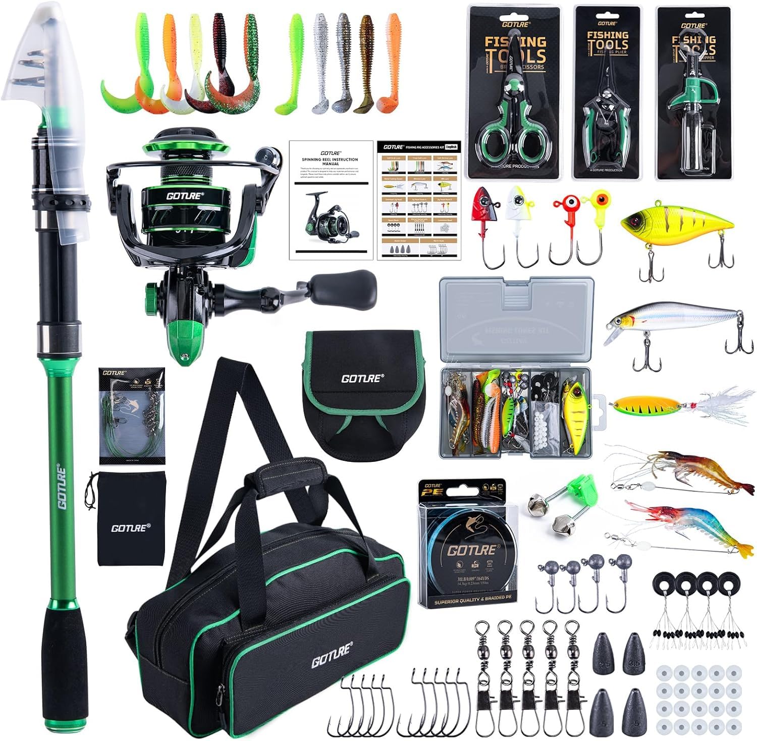 Goture 1.8M-2.7M Carbon Telesc – Fishing Lure Spinner Bewertung und Preis