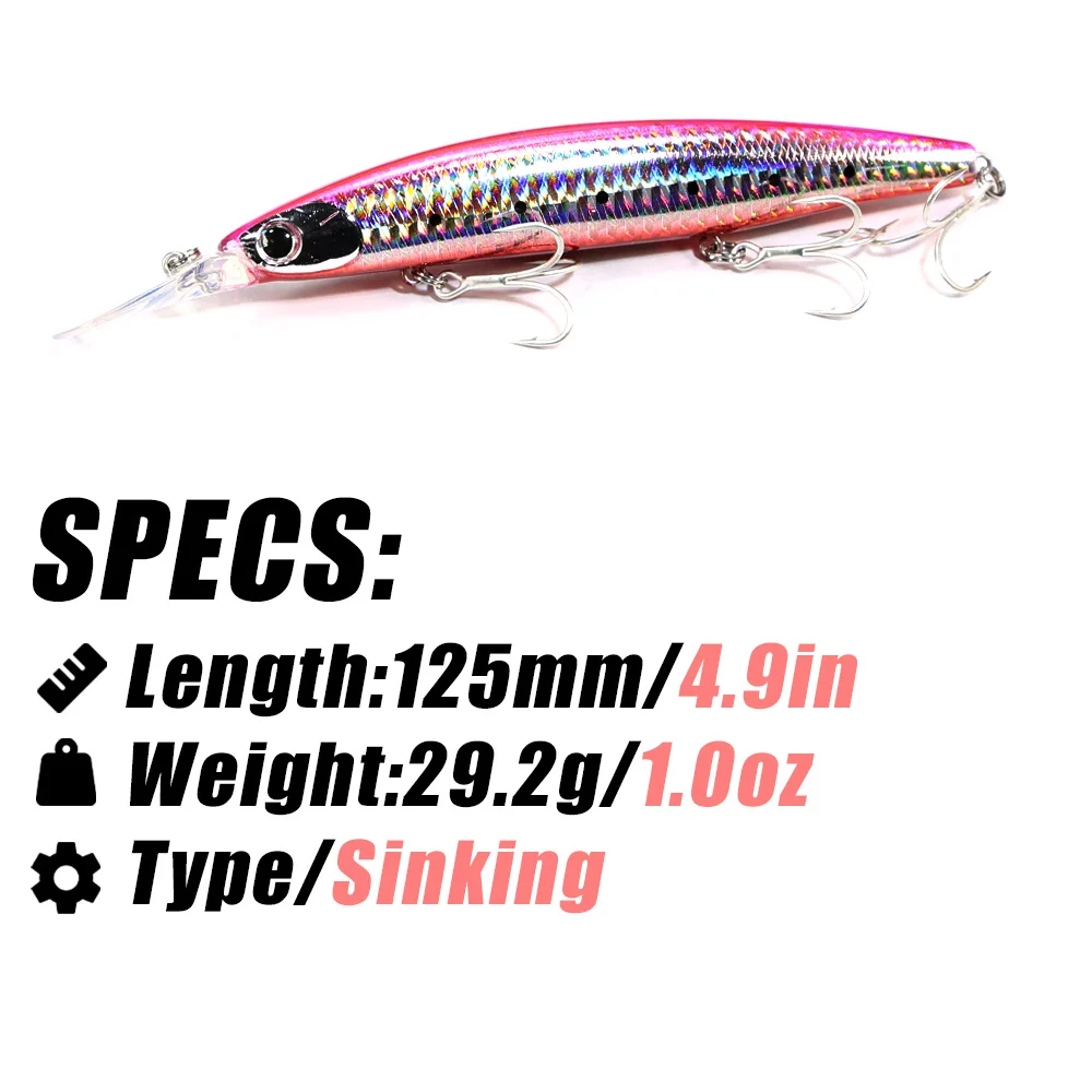 B&U 125mm Sinking Minnow Sea F – Fishing Lure Jerkbait Bewertung und Preis