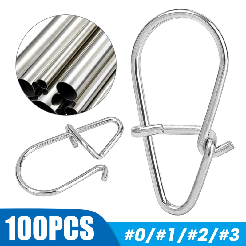 100PCS Stainless Steel Fishing – Fishing Lure Accessories Bewertung und Preis