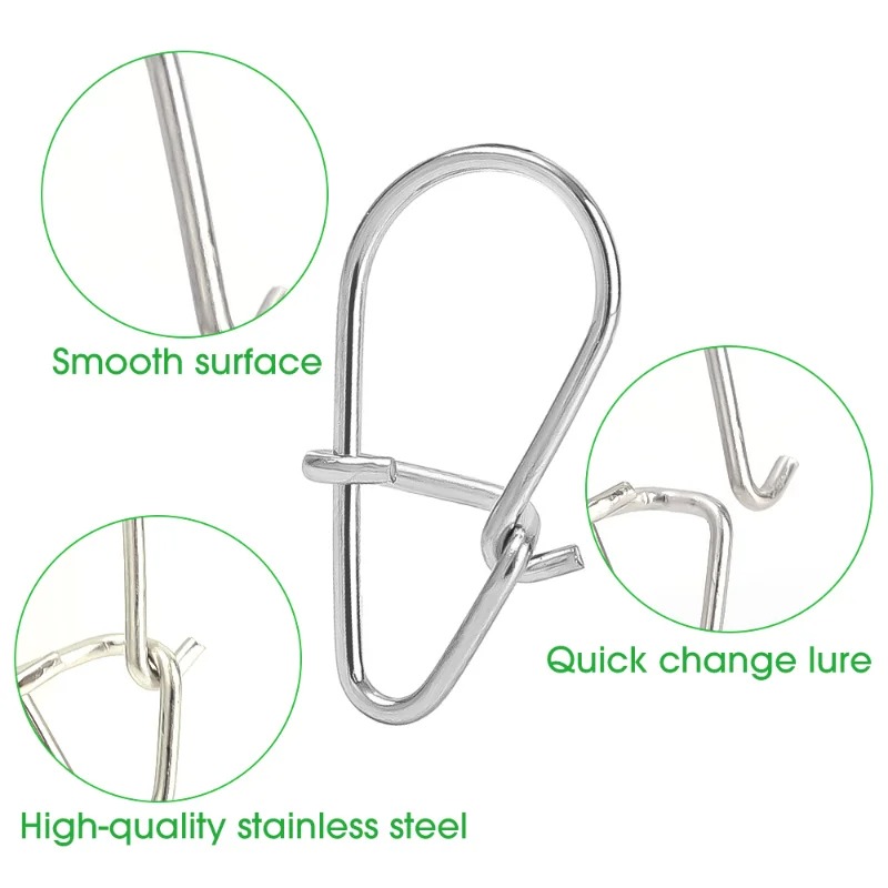 100PCS Stainless Steel Fishing – Fishing Lure Accessories Bewertung und Preis