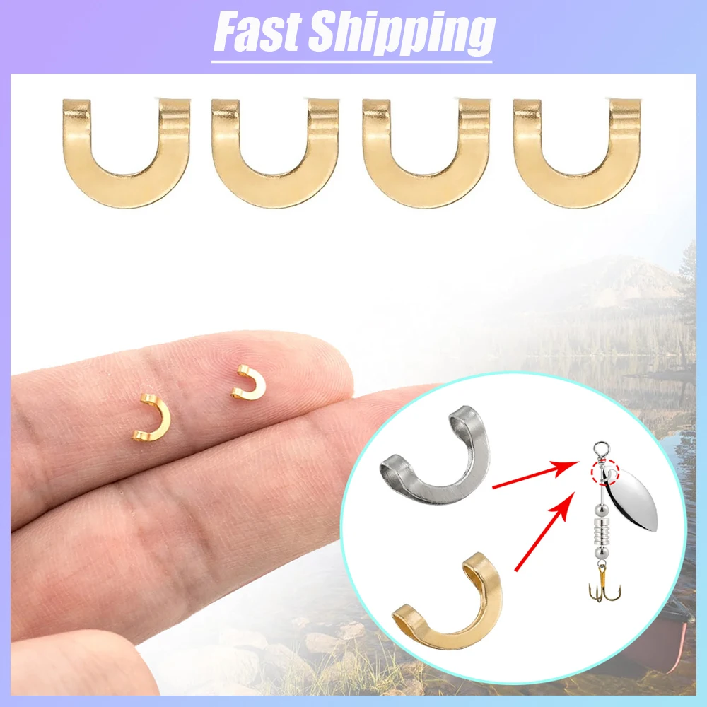 100pcs Fishing U Shaped Fixed  – Fishing Lure Spinner Bewertung und Preis